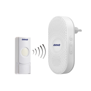 LONGA AC wireless mains-powered doorbell with learning system, 36 sounds, 300m
